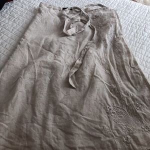 J.Crew Linen Wraparound Skirt, Size 6P